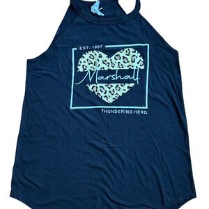 Marshall Thundering Herd Black Halter Tank‎ Top